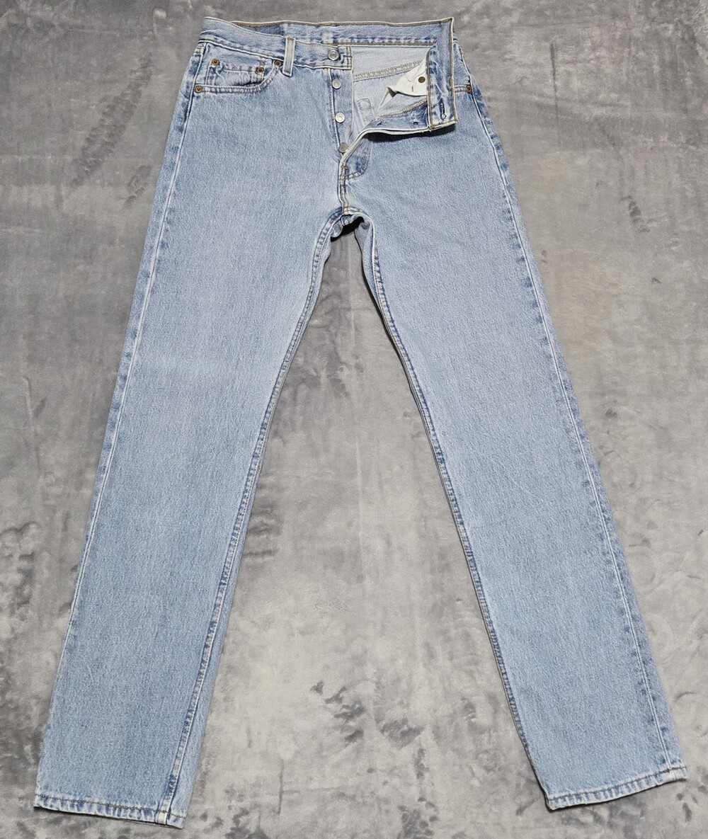VTG Women's Levi's 501XX '97 Made In USA Button Fly Jeans W29 x L32 Light Wash